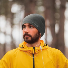 WRELS Fleece Knit Hat, Beanie, Knit Cap, Cold Protection, For Winter, Men's, Women's, 20.9 - 24.4 inches (53 - 62 cm), Snow Boating, Cycling, Mountain Climbing, Running, Skiing, Gray *1