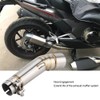 Motorcycle Exhaust Intermediate Pipe, Stainless Steel Intermediate Exhaust Connector, Suitable