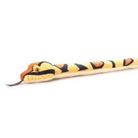 The Petting Zoo Ball Python Snake Stuffed Animal Plushie, Gifts for Kids, Earth Keeperz Snake Animals, Zoologee Yellow Ball Python Snake Plush Toy, 54 inches