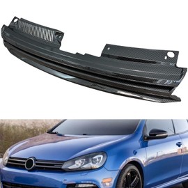 BST BSSP Badgeless Sport Style Front Grille Black Carbon Fiber Print Surface For 2010-2014 VW Mk6 Golf/GTI Hatchback/Jetta Sportwagen