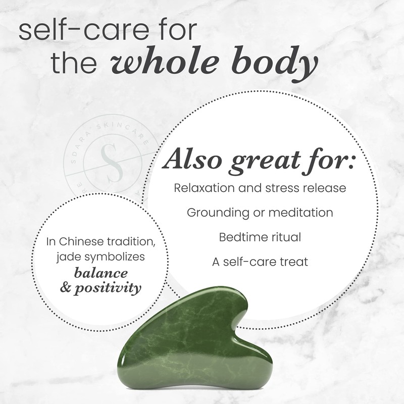 Sdara Gua Sha Stone and Jade Roller Set - Face