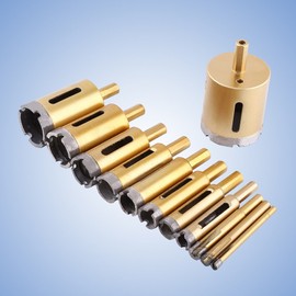 Yosoo - Herramienta de corte de brocas con punta de diamante para sierra de perforación de mármol de piedra de vidrio de cerámica (tamaño 16 mm)