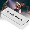 2-Piece Pickup Cap, Pickup Cover, Silver-Plated ABS Musical Instrument Accessory