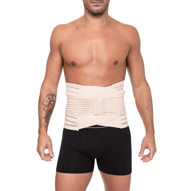 Channo Men's Women's Double Fit Strong Back Belt, Beige (vison).