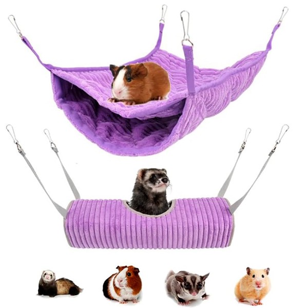 TCYYNEK Ferret Rat Hammock Guinea Pig Hideout Bed,Soft Hamster Toys