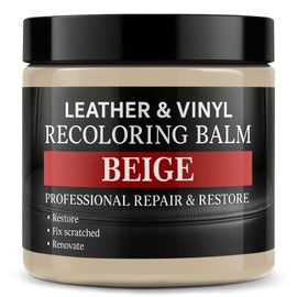 Laxmorph Leather Color Restorer, Recoloring Balm, Scratch Remover, Dye, Paint, Repair Kit for Furniture, Couches, Car Seats, Shoes, Bags, Beige