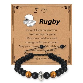 Rugby Lovers Gifts for Men Son Birthday Gift for Grandson Brother Rugby Bracelet Gift for Friend Bff Anniversary Wedding Gifts for Boyfriend Husband Rugby Accessories for Dad Grandpa Fathers Day Gift