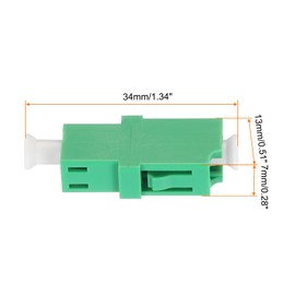 QUARKZMAN Fiber Optical Coupler LC to LC/APC Single Mode Simplex Adapter LC-LC/APC Network Internet Connection Pack of 10