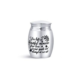 MiniJewelry Mini Cremation Urn for Human Ashes Sepulchral Cinerary Funeral Keepsake Memorial Holder Dad Father Mother Sister Daughter Son Brother Family