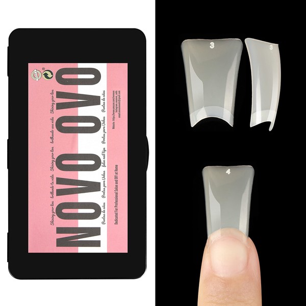 NOVO OVO 240pcs Duck Feet Nail Tips for Small and