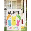 Easter Decor Double Sided Welcome Easter Bunny Garden Flag 12x18