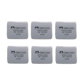 Faber Castell Art Eraser rubber eraser for artists, pack of 6, grey