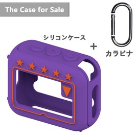 BCWXION Silica Gel Protective Cover for JBL GO4 Bluetooth Speaker, Shoulder Rope Drop Prevention, Shockproof, Dustproof, Scratch-Resistant, Anti-Fingerprint (Purple)