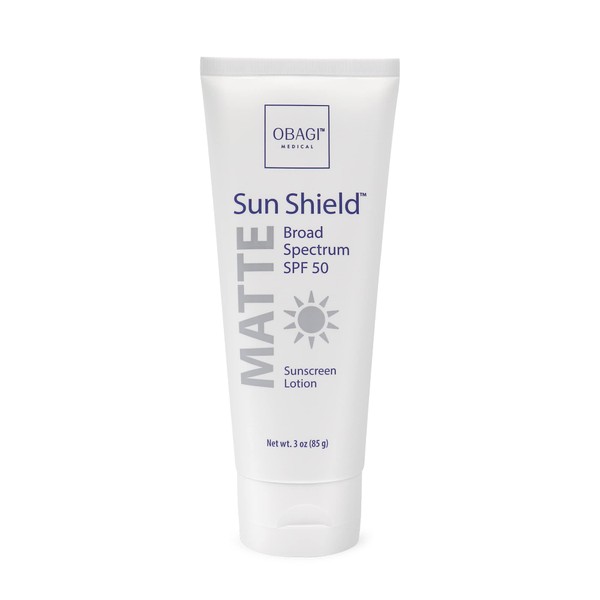Obagi Sunscreen Sun Shield Matte Broad Spectrum SPF 50 Sunscreen, combines UVB absorption and UVA protection, 3 oz