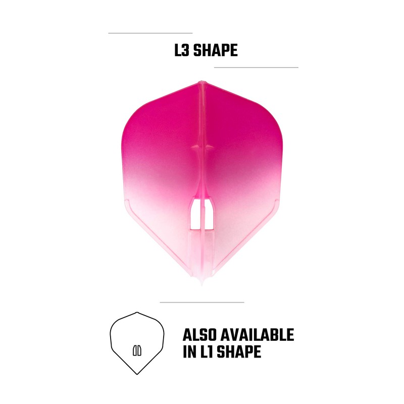 L-Style Champagne Flight Pro Twotone White Clear Shape Pink