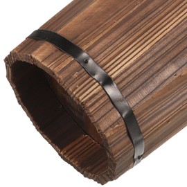 ABOOFAN Wooden Umbrella Stand for Entryway Rustic Umbrella Holder Freestanding Cane Stand Decorative Umbrella Rack Tall Basket Flower Vase for Laundry Bathroom