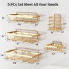 Liuoud 5 Pack Shower Caddy Organizer Rack Shelf for Inside