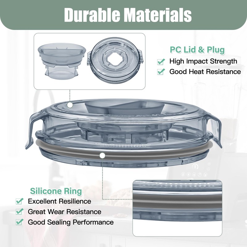 WSEYU Replacement Lid Compatible with 64 oz Low Profile Container