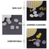 DEARMAMY 40pcs Ear Clip Pads Earring Cushion Pad Clear Earring