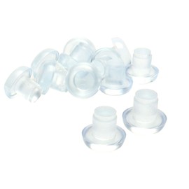 uxcell 12pcs 8mm Clear Stem Bumpers Glide, Patio Outdoor Furniture Glass Table Top Anti-collision Embedded