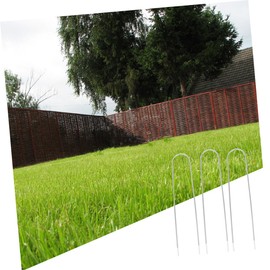 GANAZONO 8Pcs U Shaped Heavy Duty Landscape Stakes for Lawn Pegs Durable Ground Pegs for Garden Decoration and Tent Securing Weather Resistant Metal U Stakes for Securing Artificial Turf