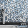 M MOFIT Peel and Stick Backsplash Penny Hexagon Tile,Metal Mosaic