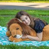 Tezituor 43.3inch Giant Lion Stuffed Animals, Realistic Large Stuffed Lion