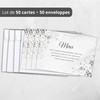 Danksagungskarten Trauer – Set mit 5 Karten + 50 weißen