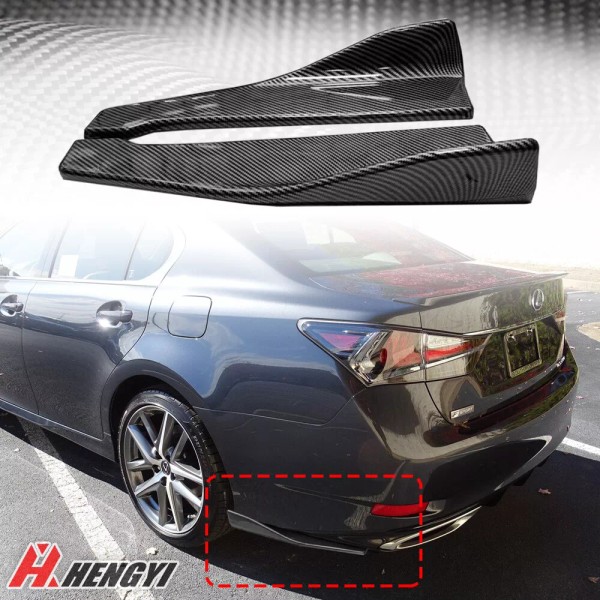 ZTT Carbon Look Rear Bumper Side Splitter Apron Spat Fits