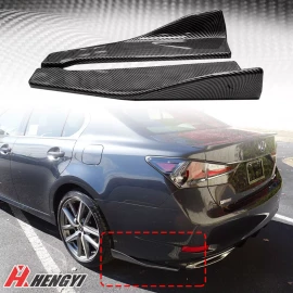 ZTT Carbon Look Rear Bumper Side Splitter Apron Spat Fits Lexus GS 350 300 2015-2020