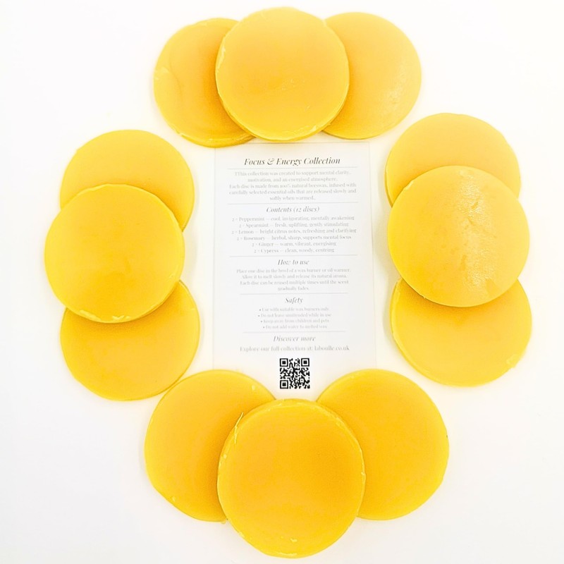 La Boulle Focus & Energy Beeswax Wax Melts – 12