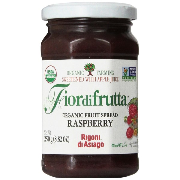 Rigoni di Asiago, Fiordifrutta Organic Fruit Spread, Raspberry, 8.82 Ounce