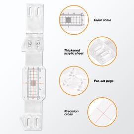 SMTOER CM-04 Concrete Crack Monitor, Clear, Black/Red, 0mm Graduation Marks (2 Pcs)