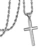 murtoo 925 Sterling Silver Cross Necklce for Men, Cross Pendant