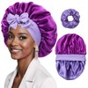 Mulberry Silk Bonnet Sleeping Women Curly Hair Bonnets Tie Band