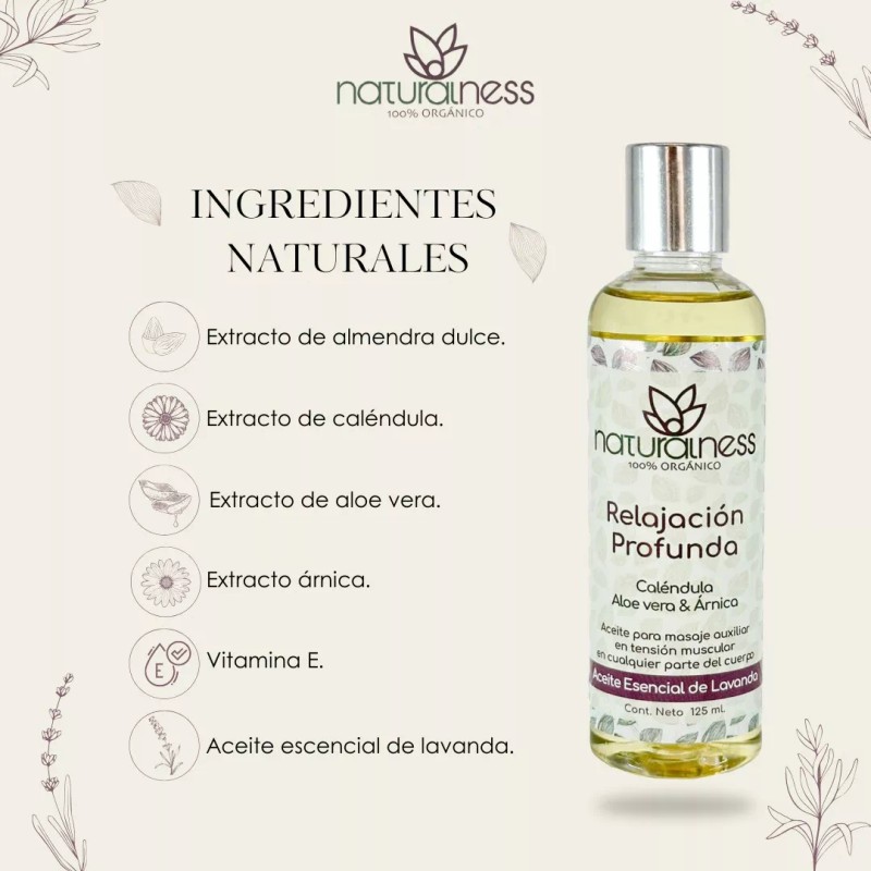 Naturalness Aceite Para Masaje Relajacion Profunda -tamaño 125 Ml