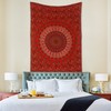 raajsee Indian Cotton Red Tapestry Mandala Wall Hangings, Boho Throw