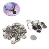 100 Set Pin Back Button Parts Blank Smoothing Metal Durable