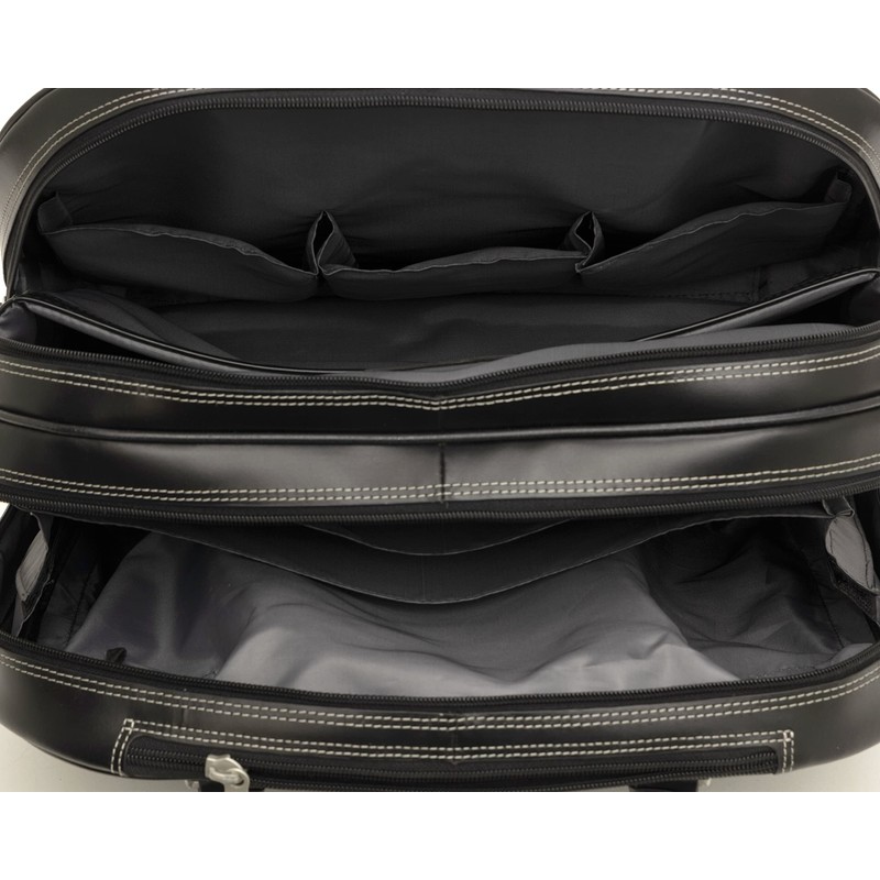 MCKLEIN REDWOOD, 15" Leather Wheeled Ladies' Laptop Briefcase