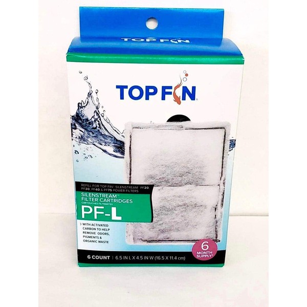 Top Fin Silenstream Large PF-L Filter Cartridges Refill for PF30,
