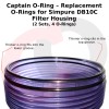 Captain O-Ring O-Rings for Simpure DB10C Filter Housing (2 Sets,