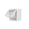 Surface-Mounted Wet Room Schuko Sockets and Toggle Switch with 1-Way