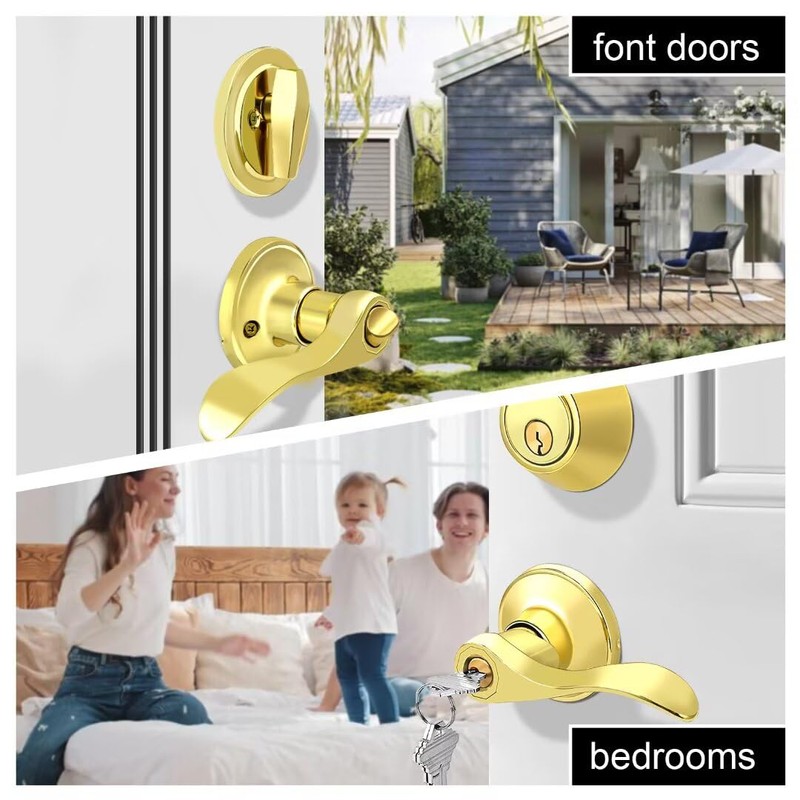 NIZADO Keyed Alike Door Lock Sets with Single Cylinder Deadbolt,