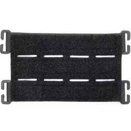 Laser Cut MOLLE Hook and Loop ID Display Panel Adapter for Tactical Morale Patches Badges Backpacks Vests Bags Clasp Bridge Patch Panel (Black)