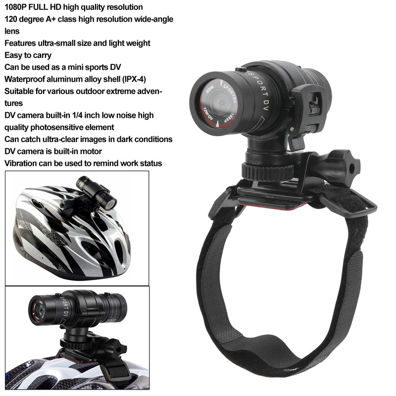 1080P FULL HD Motorcycle Video Recorder Mountain Cycling Helmet Mount