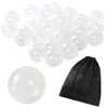 TKY Transparent Empty Capsules with Storage Bag, 1.3 inches (3.2