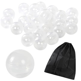TKY Transparent Empty Capsules with Storage Bag, 1.3 inches (3.2 cm), Interior Decoration, Gacha, Prizes, Set of 100