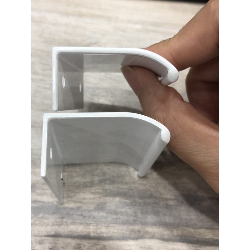 Tsnamay 2Pcs 1.97" White Arc Surface Pull,White Edge Pulls Furniture