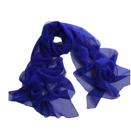 Tapp Collections TM de moda suave gasa bufanda, Solid/Royal Blue