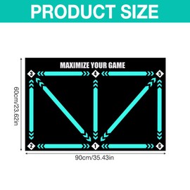 AVCXEC Football Training Mat, 60*90cm Football Mat Training, Non-Slip Football Mastery Mat, Children's Football Skills Mat, Ball Control Dribble Mat, Football Training Accessories Gym Mat for Adults